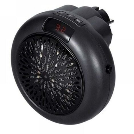 Mini radiateur soufflant électrique 900 W, radiateur mobile, noir (1/4)