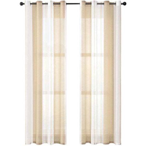 Rideaux Opaques pour Salon - 2 Pièces - Rideaux Thermiques Isolants avec Oeillets - Gris (1/4)