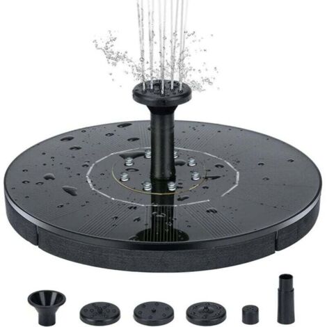 Fontaine solaire extérieure 16cm - Pompe intégrée - Pour jardin et terrasse - Décoration aquatique élégante (1/4)