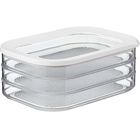 Boîte à charcuterie 3 étages – Blanc – boîte de rangement frigo pour charcuterie - trois boîtes de conservation séparées – passe au lave-vaisselle (1/4)