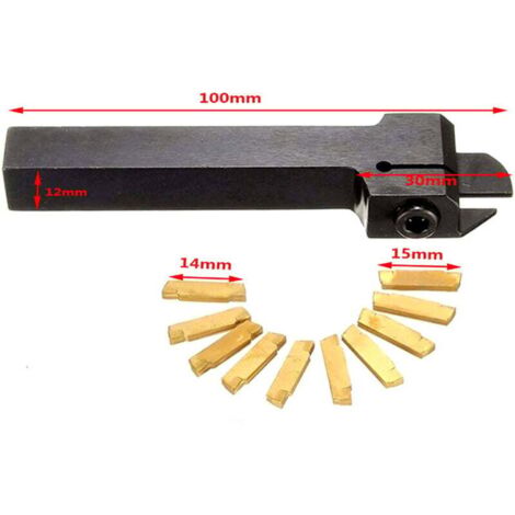 TONYSA Outil De Séparation De Tour, 100mm CNC Tournant Titulaire Barre Dalesage Outil Avec 10 Pieces Mgmn200 G Inserts Cle Cnc Porte Outil De Tournage 77782947