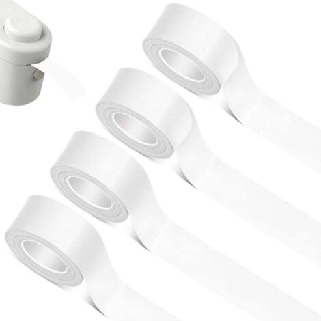 4 Rouleau L1/Q1/M1 Étiquettes Autocollantes, Thermiques Étiquettes étanches convient pour la maison le bureau l'école, compatible avec les étiqueteuse L1/Q1/M1, 16 mm6 m, (Blanc) (1/4)