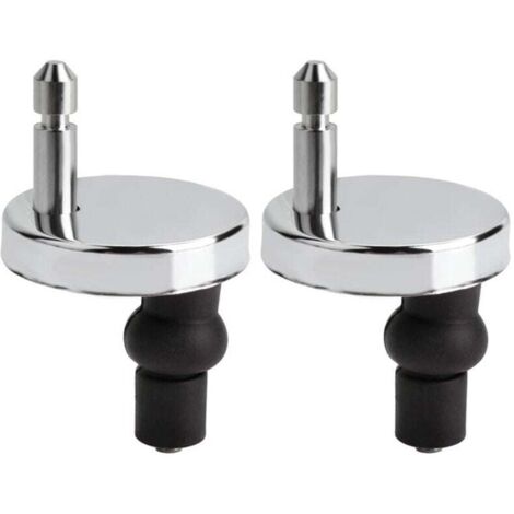 2 Pièces Abattant WC de Toilettes à Charnière Fixations, Charnières à Dégagement Rapide, Charniere Abattant WC Fixations, avec Vis Caoutchouc Rechange (1/4)