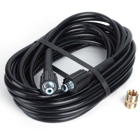 Tuyau extension 10m filetage femelle M22 avec adaptateur mâle pour nettoyage haute pression (1/4)
