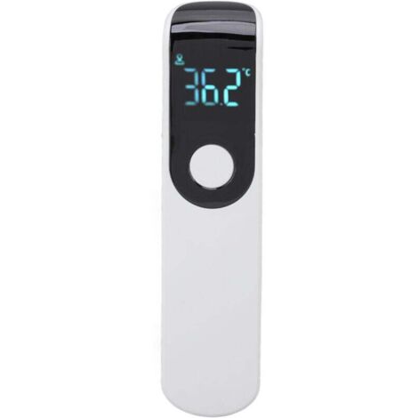 Pistolet thermomètre infrarouge sans contact portable, thermomètre frontal numérique pour hôtels et maison. Design blanc, facile à utiliser et fiable. (1/4)