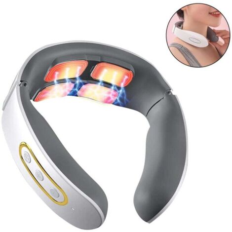 Masseur cervical chauffant mains libres - 6 modes 9 niveaux - Simulation massage main - Soulagement des douleurs - Avec sac offert (1/4)