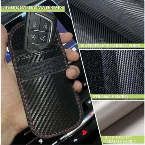 Boîte Antivol Anti RFID & Lot De 2 Signal Blocage Faraday Pochette Sac Pour Entree Sans Cles De Voiture 3 Pieces Marron Cle Voiture S 98303793