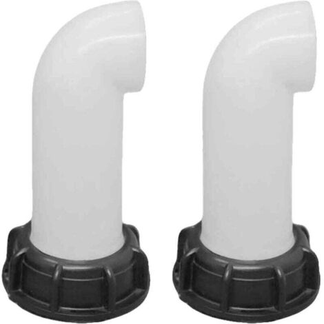 2 pièces buse de valve pour réservoir d'eau IBC 60mm, adaptateur pour cuve (blanc) (1/4)