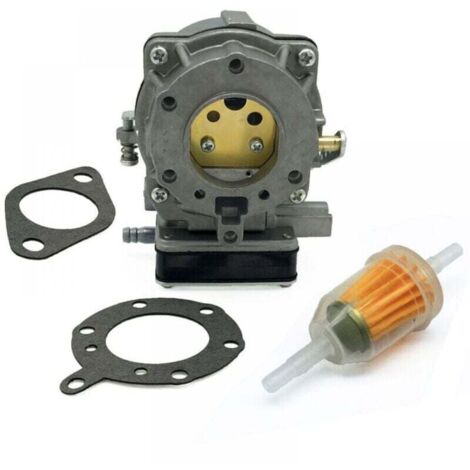 Kit carburateur 693480 pour moteur Briggs & Stratton 16,5 CV bicylindre 42A707 à quatre vis, outil de jardin, métal, argent (1/4)