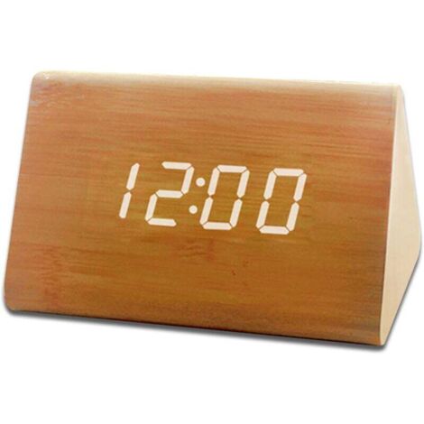 Réveil Numérique LED - Horloge de Table Digitale avec 3 Alarmes - Rechargeable par USB - Luminosité et Volume Réglables - Affichage Clair pour un Réveil Facile (1/4)