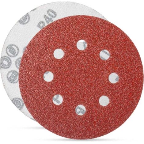 40 Disque de Ponçage Disques Abrasifs Grain Taille de 125mm Idéal pour Poncer/Polir/Dérouiller HSDPS5M100, Lot de 100 (1/4)