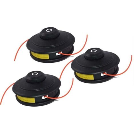 Lot de 3 têtes à double fil à avance automatique pour débroussailleuse Fuxtec - Conception robuste pour une coupe efficace - à installer et à utiliser. (1/4)