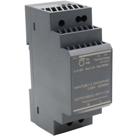 HDR-30-24 Bloc d'alimentation rail DIN 24 VDC 1,5 A 36 W (1/4)