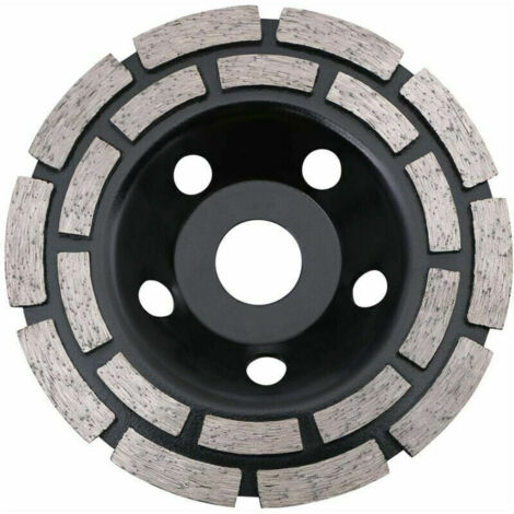 Disque diamant 125x22.23mm double rangée - Meulage béton, pierre, granit, chape - Universel et durable (1/4)