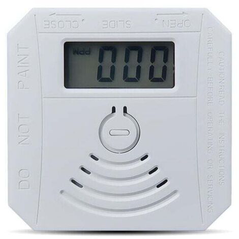 Détecteur de gaz Détecteur de fumée de monoxyde de carbone combiné Détecteur de fumée CO à piles avec écran d'affichage LED Flash Alarme sonore Motif d'avertissement sonore (1/4)