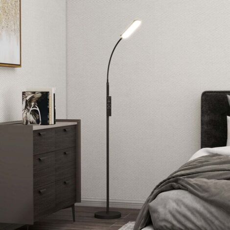 Lampadaire sur pied de salon avec télécommande, contrôle tactile, température couleur et luminosité réglables, noirLampadaire d'extérieur (1/4)