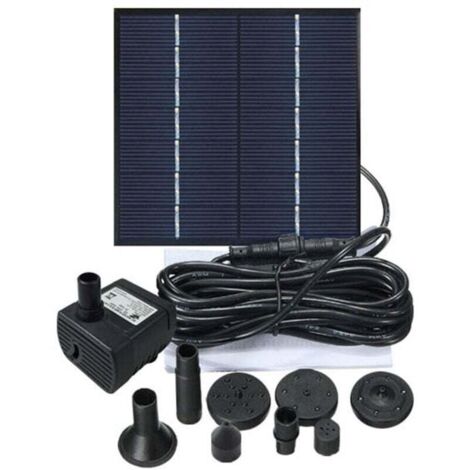 Mini fontaine solaire 1.2W 180g - Parc paysager - Design discret - Fonctionnement autonome et silencieux (1/4)