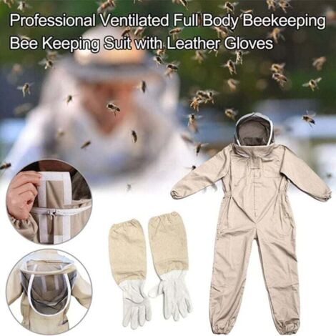 Combinaison d'apiculture professionnelle avec gants, combinaison d'apiculture professionnelle pour homme et femme, combinaison d'apiculture XXL