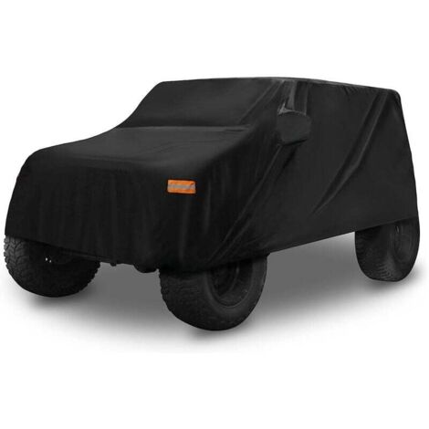 Bâche Voiture Housse Pleine Externe Étanche Anti Poussière pour Jeep Wrangler JK JL 2 Portes jusqu'à 440cm