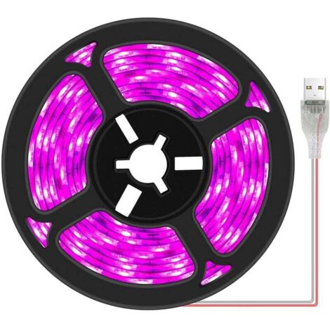 Bandes lumineuses LED étanches à spectre complet pour plantes d'intérieur, plantes grasses, culture hydroponique, serre, jardinage, barres lumineuses USB (1/4)