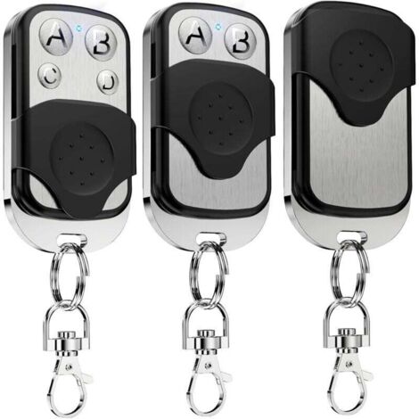 Telecommande Universelle Portail 433.92 MHz, Copie Télécommande Garage sans Fil à 4 Boutons,Telecommande Porte Clés3PCS (1/4)