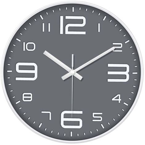 Horloge Murale Simple et Moderne 12 Pouces - Silencieuse, Élégante, Facile à Lire - Pour Toutes les Pièces