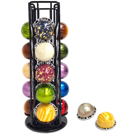 Présentoir à Capsules De Café Élégant En Fer Doré - Organisateur Robuste Pour Comptoir De Cuisine