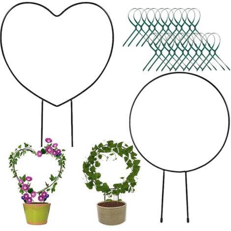 Paquet de 2 piquets pour plantes d'intérieur - Aide à l'escalade - Support pour plantes en pot adapté à une utilisation intérieure et extérieure (1/4)