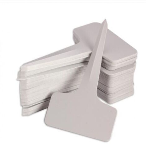 100 Pcs 6 x10cm-étiquettes de type T en plastique blanc pour plantes étiquettes de jardin pour pépinière (1/4)
