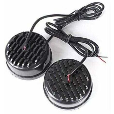 Qiilu Ampoules Antibrouillard LED H11 - 12V 5W 9 LED Jaune/Blanc Étanché IP67 Avec Halo Angel Eyes Pour Meilleure Visibilité