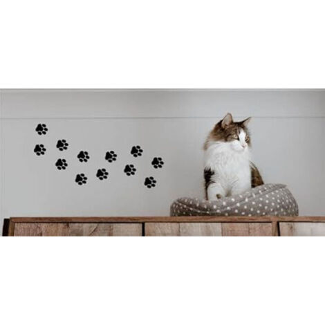 Sticker Patte Chat Autocollants en Vinyle Motif Pattes de Chat/Chien