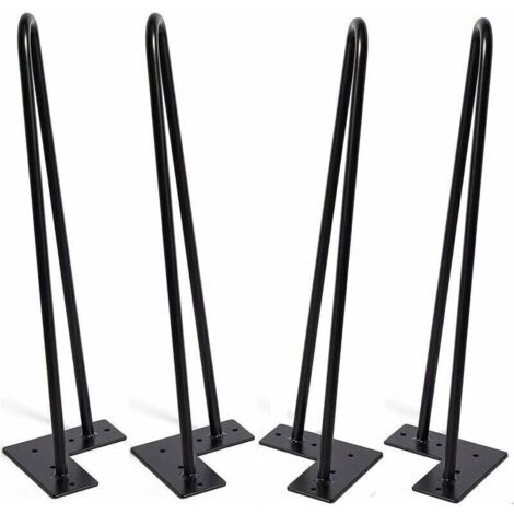 Pieds de table en épingle à cheveux 4pcs, solides 2 fils, longueur 30CM (1/4)