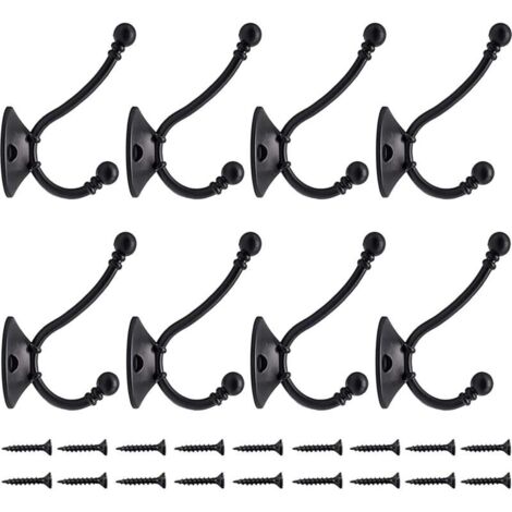 8Pcs Plus Gros Patère Porte Manteau Murale Vintage Crochet Métal De Porte Chapeau Crochet Rétro pour Porte-Manteau Salle de Bain Cuisine