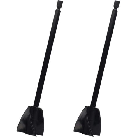 2 Pièces Mélangeurs de Résine Époxy Mélangeur en Plastique Fixation Foret Agitateur de Peinture en Spirale pour Résine Époxy, Peinture au Latex, Glaçage et Mélange de Revêtements (Noir) (1/4)