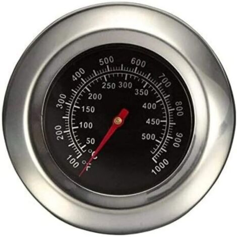 Thermomètre en Acier Inoxydable pour Barbecue, Thermometer de Barbecue BBQ Grill avec Sonde (1/4)