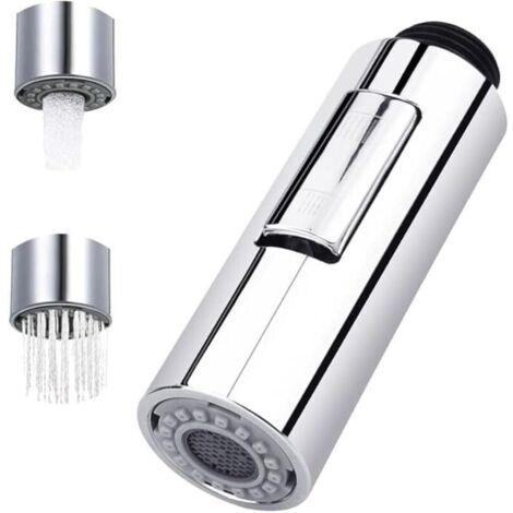 1PCS Douchette Extractible Robinet 2 modes Robinet Pulvérisateur de Cuisine Douchette de cuisine extractible Pommeau de douche de rechange en plastique Pommeau de douche pour salle de bain cuisine (1/4)