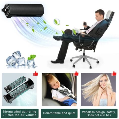 Ventilateur De Voiture USB Double Tête Réglable 360° – Rafraîchissant Silencieux Pour Tableau De Bord, Camion, Berline