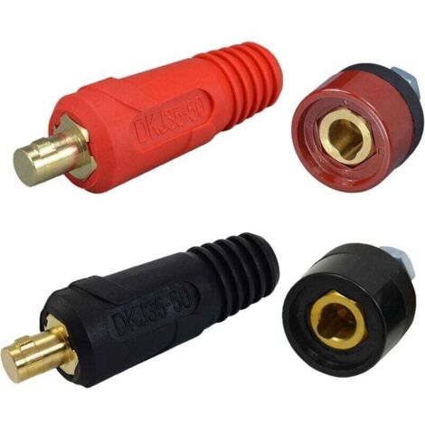 TIG câble de soudage panneau connecteur-fiche et prise Dinse Dinze raccord rapide (DKJ35-50 & DKZ35-50) (1/4)