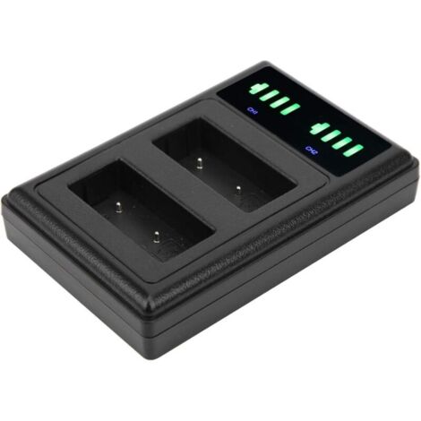 Station de Chargeur de Batterie à Double Station D'accueil, Chargeur de Batterie de Caméra à Double Port Micro Type C Double écran LCD pour Batterie (1/4)