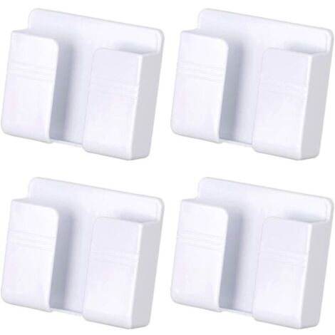 99 x 28 x 86mm, (Blanc) 4pcs support de stockage mural domestique pâte support de charge de téléphone portable rangement multifonctionnel et stoc (1/4)