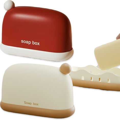 Boîte à Savon Voyage, 2 Pièces Boîte Savon Voyage, Imperméable Porte-Savon, Solide pour Salle de Bain, Récipient à Savon avec Couche de Drainage (1/4)