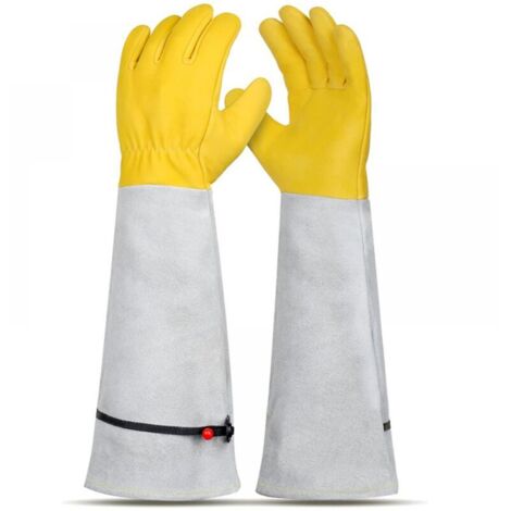 Gants anti-coupures de jardinage, 43CM, anti-épines pour plantation de jardin, gants de travail en cuir, outils de jardinage (1/4)