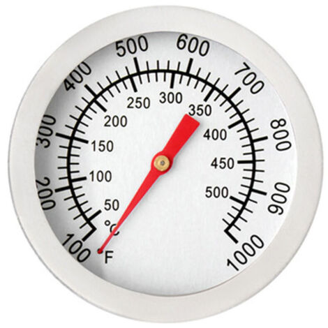 Thermomètre pour Barbecue, Thermomètre de Four en Acier Inoxydable Max 500°C/1000°F Affichage analogique Thermomètre pour Four, Four à Pizza, Four à Bois (1/4)