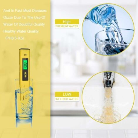 PH-mètre Numérique Précis AUEJACKY – Testeur PH Eau 0.00-14.00 Avec Écran LCD Pour Aquarium, Piscine, Hydroponie