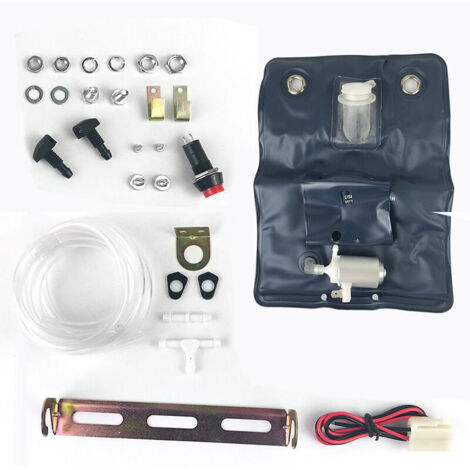 Kit de pompe de nettoyage pour outil de nettoyage de pare-brise de voiture, adapté au kit de pompe de nettoyage de pare-brise de voiture 12V plus sac d'eau 1L 151286776374 (1/4)