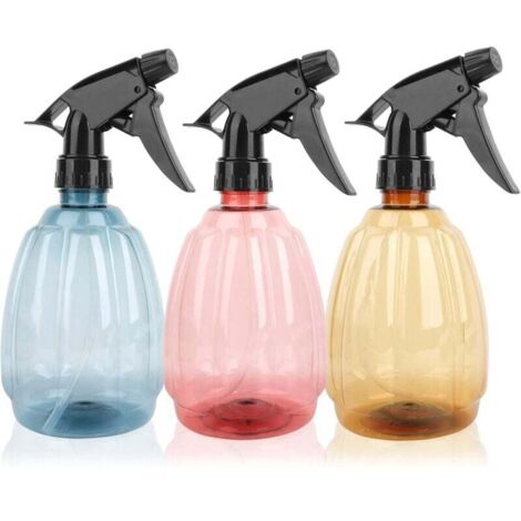 3PCS 500ML Flacons Pulverisateur Vaporisateur Bouteilles en Plastique, Spray Réutilisable, Bouteille Vaporisateur d'Eau, Flacon Pompe Vides pour Nettoyage, Plantes, Jardinage, Coiffeur (1/4)