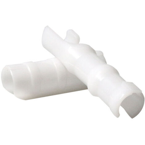 Lot de 20 pinces à serres - Mousquetons coupe-vent en ABS épais de 25 mm, de couleur blanche (1/4)