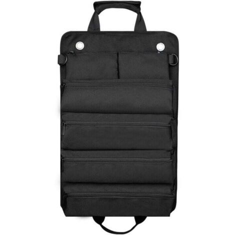 Kit d'électricien, type rouleau, sac d'électricien, sac de rangement, sac suspendu, kit de matériel monté sur voiture-Noir (1/4)