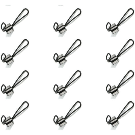 12 Pièces Patere- Noir Manteau en Métal Crochet Porte Manteau Crochet de Rangement pour Salle de Bain Cuisine Chambre (1/4)