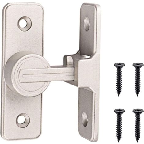 Serrure de fermeture de porte intérieure coulissante éclairée à 90 °, crochet de porte plat, boulon de verrouillage, loquet antivol (1/4)